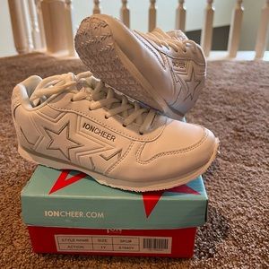 2 pairs of girls cheer sneakers